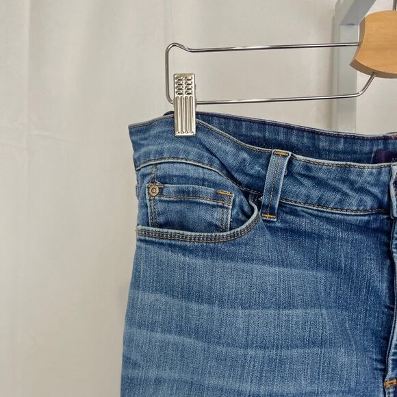 NYDJ High Rise Five Pocket Straight Jeans Zip Fly Medium Wash Blue Size 18W Plus - Picture 5 of 10